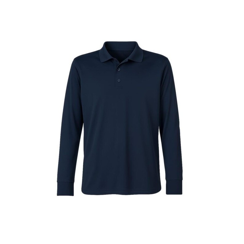 Polera pique manga larga azul Ackerland