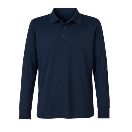 Polera pique manga larga azul Ackerland