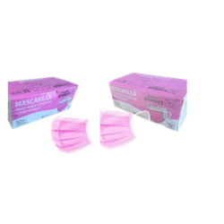MASCARILLAS DESECHABLES 3 PLIEGUES ROSADO