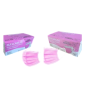 MASCARILLAS DESECHABLES 3 PLIEGUES ROSADO