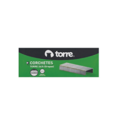 Corchetes Torre 25 Hojas 26/6 Caja de 5000 Unidades