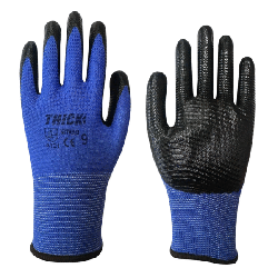 GUANTE MULTIFLEX NITRILO RUGOSO AZUL THICK