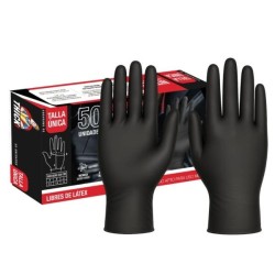 GUANTE NITRILO NEGRO (50 UNIDADES)