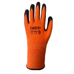 GUANTE NITRILO RUGOSO NARANJO THICK